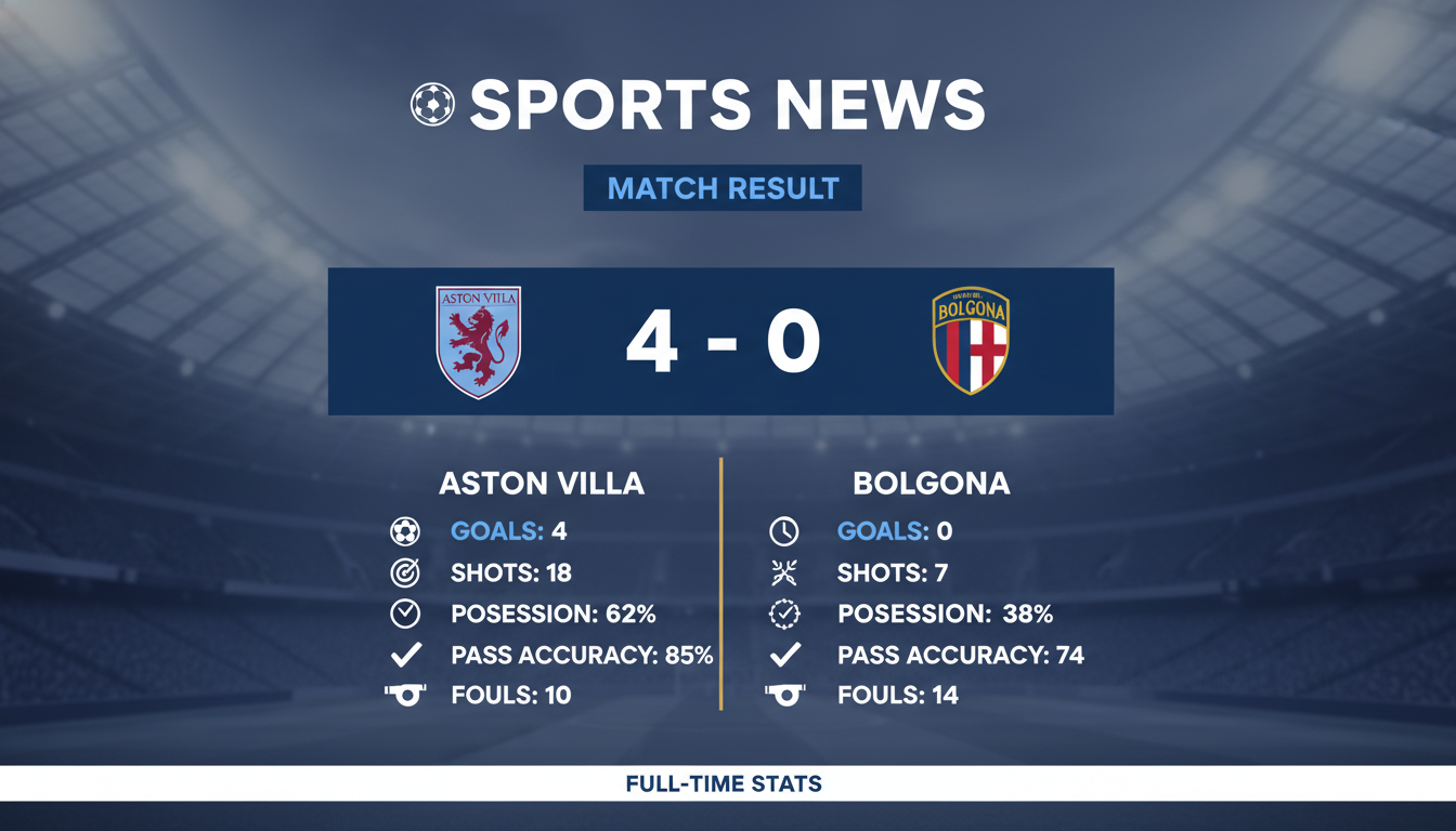 Kết quả trận đấu Kết quả Aston Villa vs Bologna