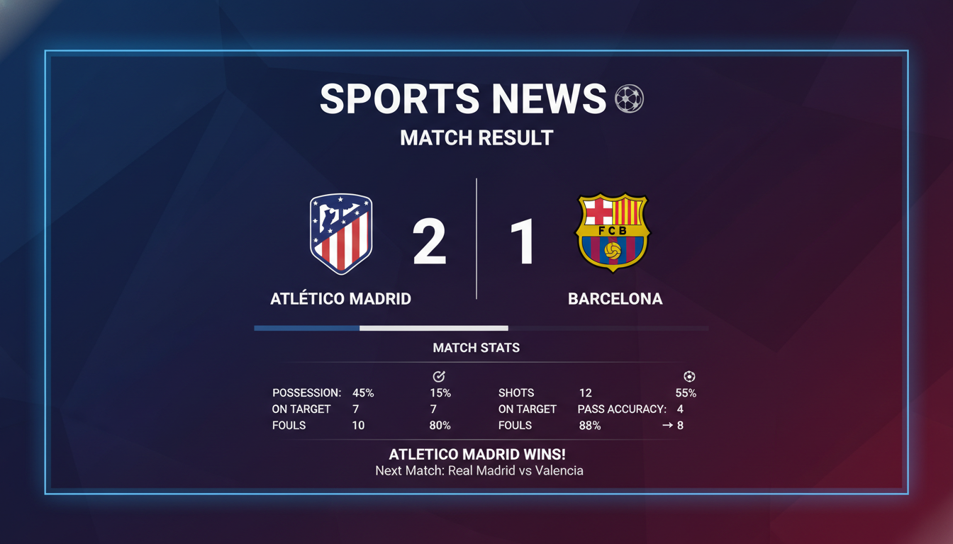 Kết quả trận đấu Kết quả Atletico Madrid vs Barcelona
