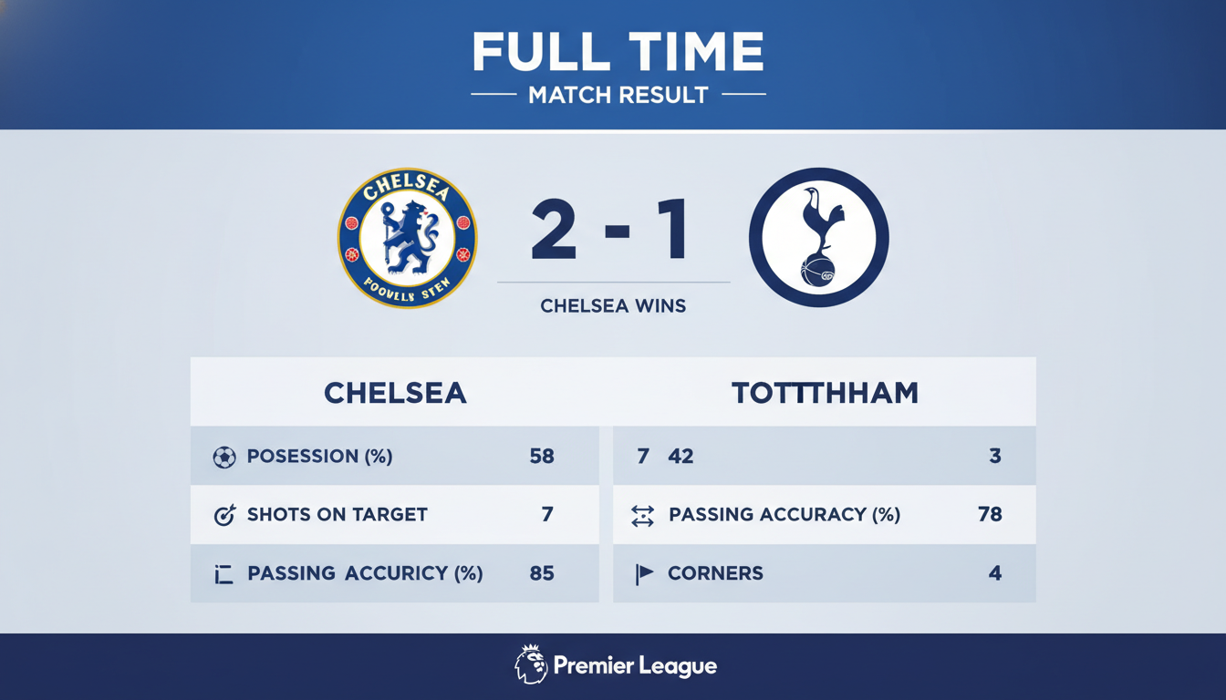 Kết quả trận đấu Kết quả Chelsea vs Tottenham