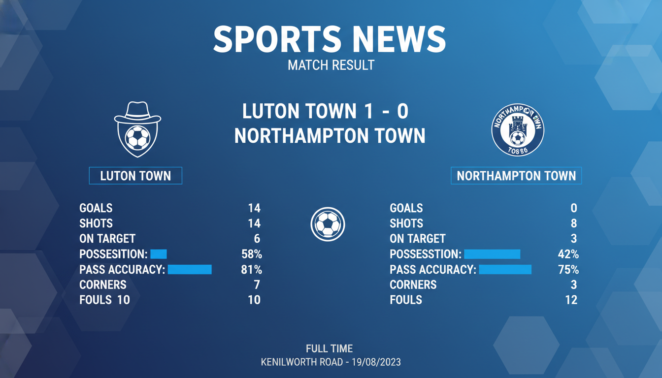 Kết quả trận đấu Kết quả Luton Town vs Northampton Town