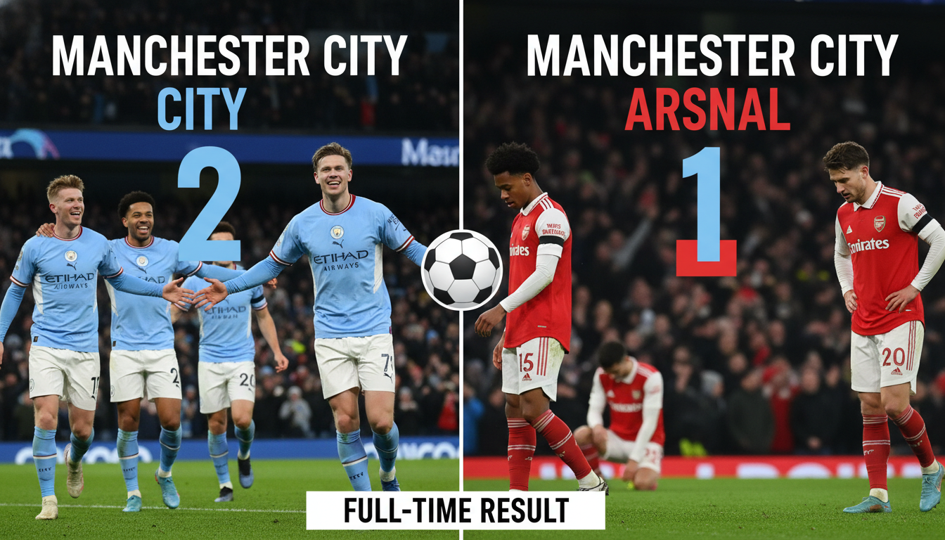 Kết quả Man City vs Arsenal